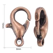 Kép 2/4 - Kapocs - 10x6mm - delfin - vörösréz színben - Nikkelmentes! 