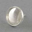 Kép 2/2 - Fülbevaló alap - bedugós - lencsés - 18mm - ezüst