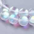 Kép 2/3 - Ásványgyöngy - 8mm - szintetikus holdkő fagyos