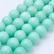 Kép 2/2 - Ásványgyöngy - 8mm - Természetes - Malajziai Jáde - Menta - enyhén fazettázott felületű 
