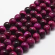 Kép 1/3 - Ásványgyöngy - 8mm - Természetes Tigrisszem - Lilás vörös