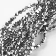 Kép 1/3 - Üveggyöngy - 3mm – Ezüst - bicone formájú