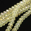 Kép 1/2 - Üveggyöngy - 6x4mm - áttetsző citrom színben - fánk alakú csiszolt