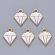 Kép 1/2 - Medál - gyémánt - 15x11mm - halvány arany, fehér színben