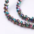 Kép 3/3 - Üveggyöngy - 3x2mm - szivárvány színben - fánk alakú csiszolt 