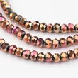 Kép 1/3 - Üveggyöngy - 3x2mm - szivárvány rózsaarany - fánk alakú csiszolt