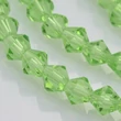 Kép 2/3 - Üveggyöngy - 3mm bicone - gyepzöld színben