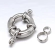 Kép 1/3 - Kapocs - nagy kerek - 12,5x13mm - rugós gyűrű - platina színben