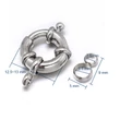 Kép 3/3 - Kapocs - nagy kerek - 12,5x13mm - rugós gyűrű - platina színben