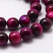 Kép 3/3 - Ásványgyöngy - 8mm - Természetes Tigrisszem - Lilás vörös