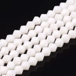 Kép 2/2 - Üveggyöngy - 4,5x4mm - csiszolt bicone - elefántcsont színben