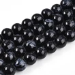 Kép 1/4 - Üveggyöngy - 10mm - kéttónusú, fekete