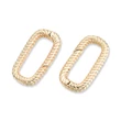Kép 1/2 - Kapocs - Sárgaréz, rugós, csavart ovális, valódi 18K aranyozott, 18x9x2.5mm, nikkelmentes