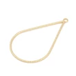 Kép 2/3 - Fülbevaló alap, Sárgaréz, könnycsepp, valódi 18K aranyozott, 37.5x22.5x1mm (pár)