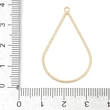 Kép 3/3 - Fülbevaló alap, Sárgaréz, könnycsepp, valódi 18K aranyozott, 37.5x22.5x1mm (pár)