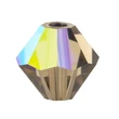 Kép 1/3 - Preciosa® - Black Diamond AB, 4mm bicone/ rombusz gyöngy
