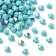 Kép 2/2 - Preciosa® - Turquoise AB, 4mm bicone/ rombusz gyöngy