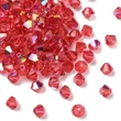 Kép 2/2 - Preciosa® - Indian Pink AB, 4mm bicone/ rombusz gyöngy