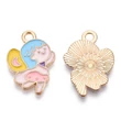 Kép 2/2 - Medál - angyal charm,  20.5x14.5x1.5mm, ólom és kadmiummentes