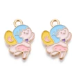 Kép 1/2 - Medál - angyal charm,  20.5x14.5x1.5mm, ólom és kadmiummentes