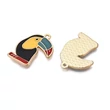 Kép 2/3 - Medál - tukán, madár charm, 25x20x2mm - Nikkelmentes