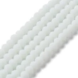 Kép 3/4 - Üveggyöngy - 6x4,5mm - matt - telt - fehér - csiszolt fánk
