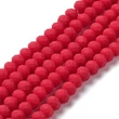 Kép 2/4 - Üveggyöngy - 6x4,5mm - matt - telt - piros - csiszolt fánk