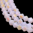 Kép 2/3 - Üveggyöngy - 4mm - csillogó - rózsaszín AB - rombusz - bicone