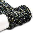 Kép 1/4 - Üveggyöngy - 2mm - csillogó - fekete - csiszolt fánk