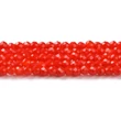 Kép 2/5 - Üveggyöngy - 2x2mm - csillogó - telt - piros - csiszolt fánk