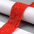 Kép 3/5 - Üveggyöngy - 2x2mm - csillogó - telt - piros - csiszolt fánk