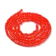 Kép 5/5 - Üveggyöngy - 2x2mm - csillogó - telt - piros - csiszolt fánk