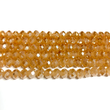 Kép 2/2 - Üveggyöngy - Keksz színben - 8x5mm - fánk alakú