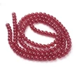 Kép 2/3 -  Üveggyöngy - 6mm - Piros - robbantott - gömb alakban (10db)