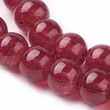 Kép 3/3 -  Üveggyöngy - 6mm - Piros - robbantott - gömb alakban (10db)