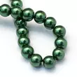 Kép 3/3 - Tekla gyöngy - 4mm - Gyöngyház Sötétzöld színben - üveggyöngy