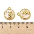 Kép 3/3 - Medál - Angyal - medálion formában 17x14x3mm, lapos kerek arany- fehér színben