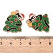 Kép 3/3 - Medál - karácsonyfa macskával, 26x20,5x1,5mm, színes és halvány arany