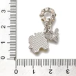 Kép 3/3 - Medál - méhek és méhsejtek nagy lyukú, strasszos, sárga zománc, Platinum, 29mm