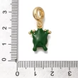 Kép 3/3 - Medál - avokádó, nagy lyukú charms, arany és zöld, 26mm