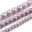 Kép 4/4 - Üveggyöngy - Galvanizált, lágy rózsásbarna AB színű, kerek, 8~8.5mm (10db)