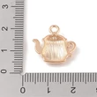 Kép 3/3 - Medál -  teáskanna bájital, fehér- világos arany, 17x17.5x3mm