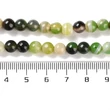 Kép 4/4 - Természetes csíkos achát, festett, kerek, zöld, 6mm