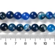 Kép 5/5 - Ásvány - természetes csíkos achá, festett, kerek, kék, 8mm