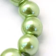 Kép 3/4 - Tekla gyöngy - 8mm - Gyöngyház lime zöld, 8~9mm