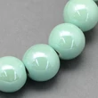 Kép 2/2 - Kerámia gyöngy - 8mm - Akvamarin - gömb alakú