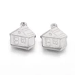 Kép 1/2 - Medál - Ház, 201 rozsdamentes acél, 14x13x3mm