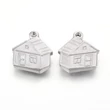 Kép 2/2 - Medál - Ház, 201 rozsdamentes acél, 14x13x3mm