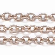 Kép 1/3 - Ékszerlánc - 2x1.5x0.4mm - forrasztott - rózsaarany - 304 Rozsdamentes Acél 