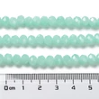 Kép 3/5 - Csiszolt - üveggyöngy - 10x8mm - Csillogó halvány türkiz - fánk alakú (10db)